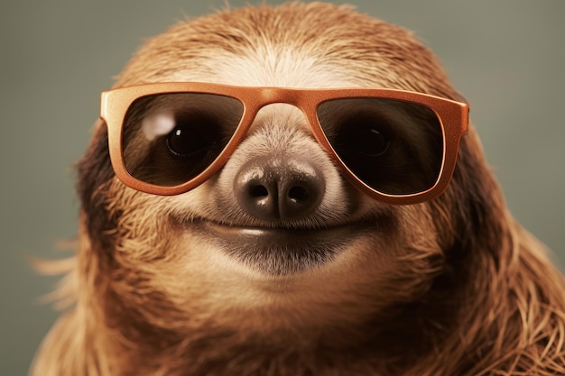 Sloth verão óculos de sol sorriso Gerar Ai