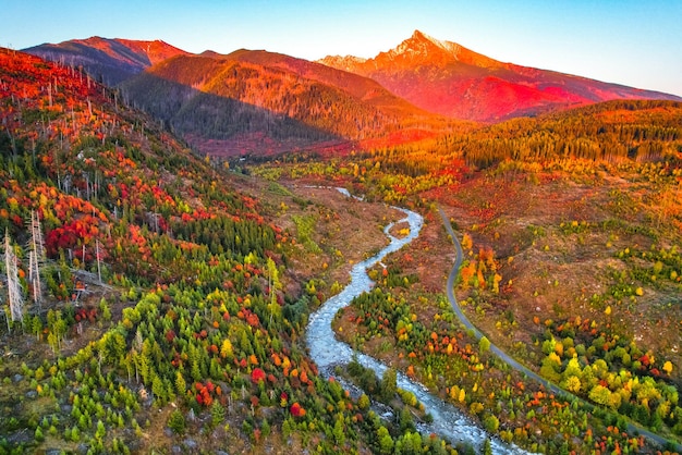 Slowakei Landschaft Berglandschaft Krivan Peak Symbol der Slowakei in der Hohen Tatra Liptov Region