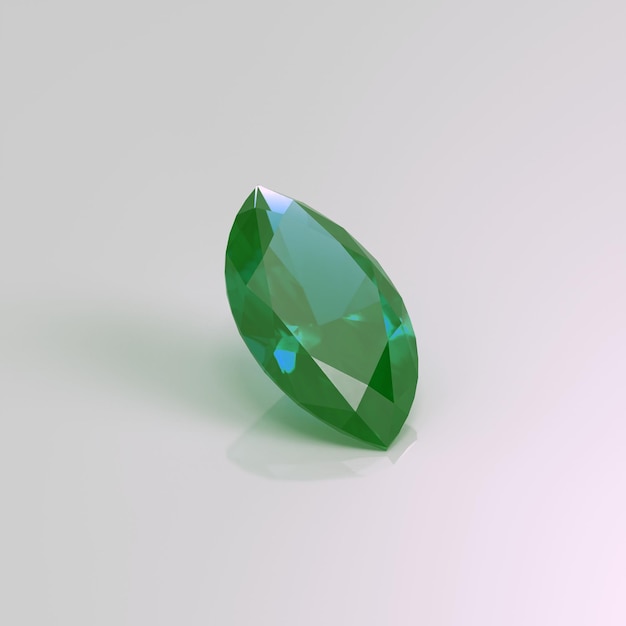 Smaragd-Edelstein-Marquise 3D-Rendering