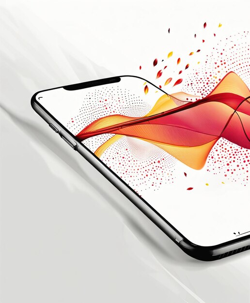 Smart Apple iPhone Mockups aus gehärtetem Glas, 3D-Rendering, Hintergrund, HD