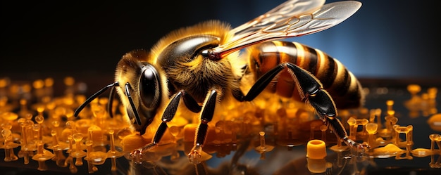 Smart Beekeeping Marvel Se sumerge en el futuro del monitoreo de colmenas con una imagen cautivadora