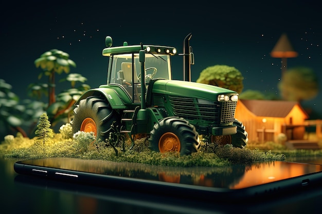 Smart-Farming-Konzept Online-Unternehmensführung Werbung Generative KI