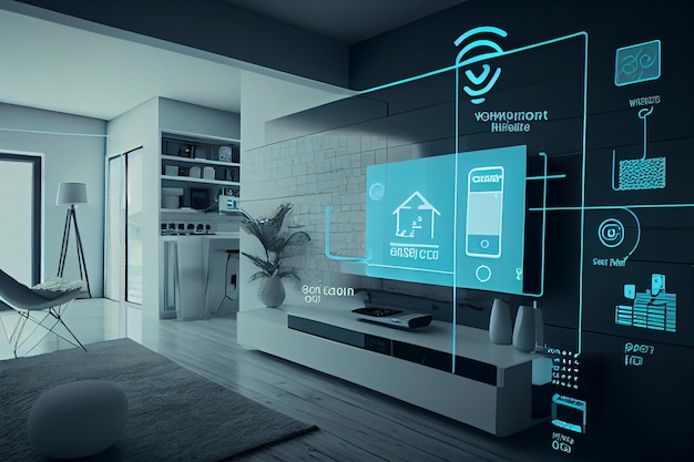 Smart Home Interface mit Augmented Realty von IOT Object Interior Design