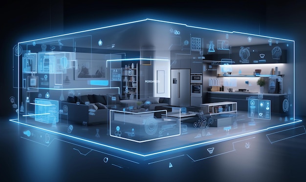 Smart Home Internet der Dinge Innenwelt