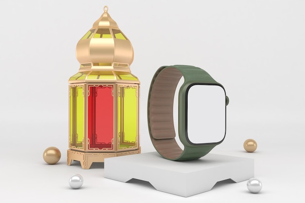 Smart Watch y Lantern Lado Izquierdo En Fondo Blanco