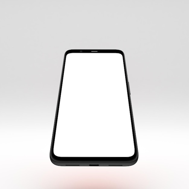 Smartphone 4 vista frontal isolada em fundo branco