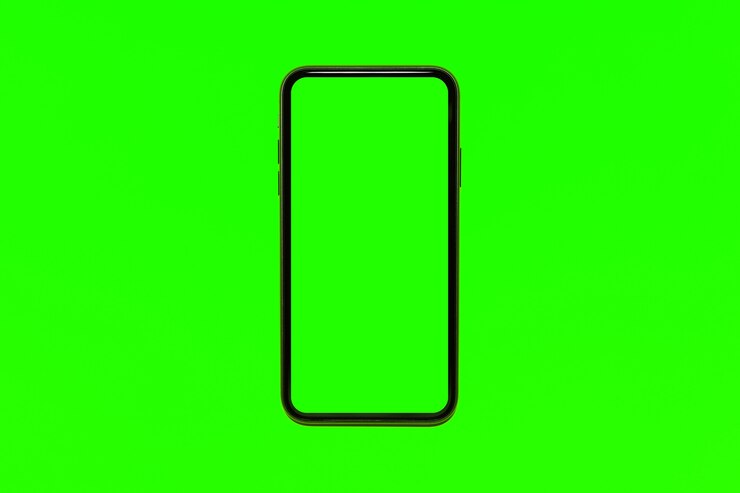 Smartphone auf grau isoliert