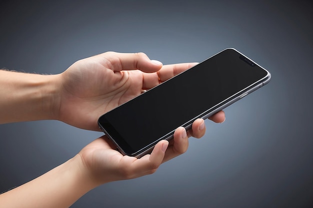Smartphone de mão com tela em branco