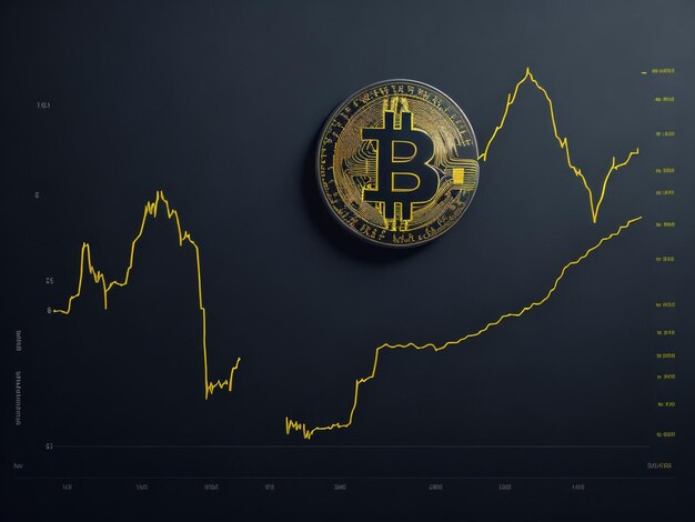 Smartphone mit Bitcoin-Handelsdiagramm auf dem Bildschirm. In der Hand hält er eine goldene Bitcoin-Cash-Münze Tradi