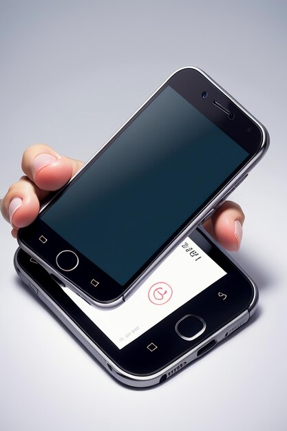 Smartphone Mobiltelefon Produkt Mockup Anzeige Werbung Rendering Mockup Tapeten Hintergrund