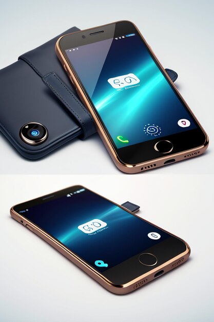 Smartphone Mobiltelefon Produkt Mockup Anzeige Werbung Rendering Mockup Tapeten Hintergrund