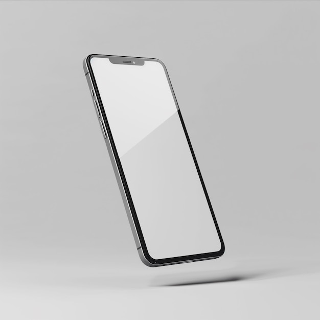 Smartphone-Mockup mit realistischem weißem Hintergrund