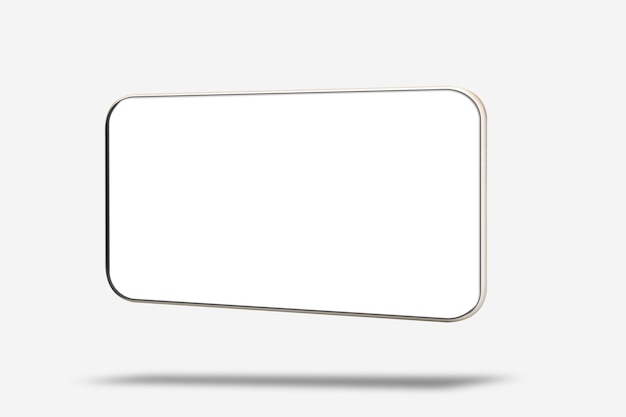 Smartphone moderno realista isolado no fundo branco. Mock up phone com tela em branco