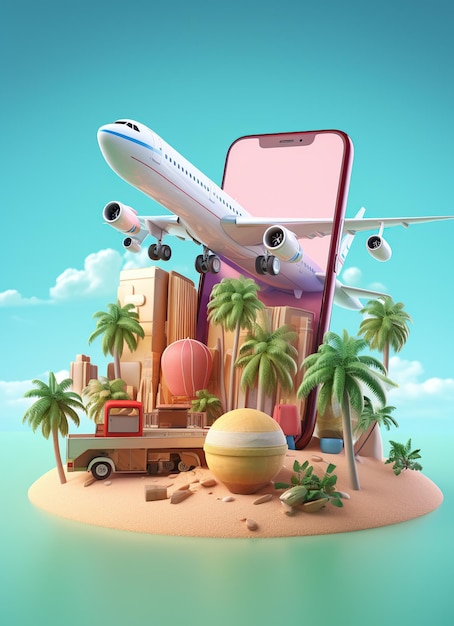 Smartphone-Online-Tourismus und Reisekonzept