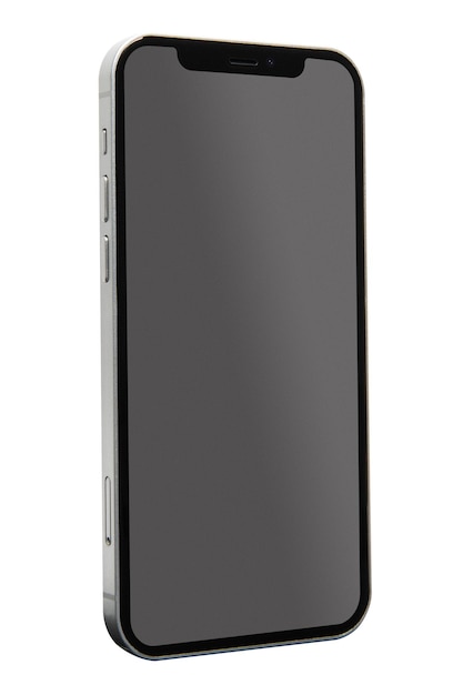Smartphone pantalla negra png maqueta de tecnología futura innovadora