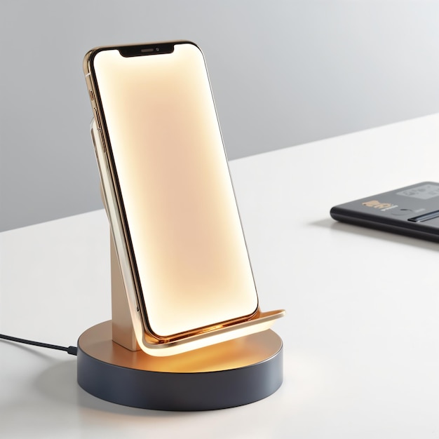 Smartphone en un soporte de carga