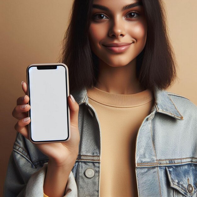 Foto smartphone tela em branco mockup pessoas mãos flat lay