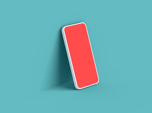 Smartphones sin marca con una pantalla cambiable de color Diseño para UIUX Product Showcase Renderización 3D