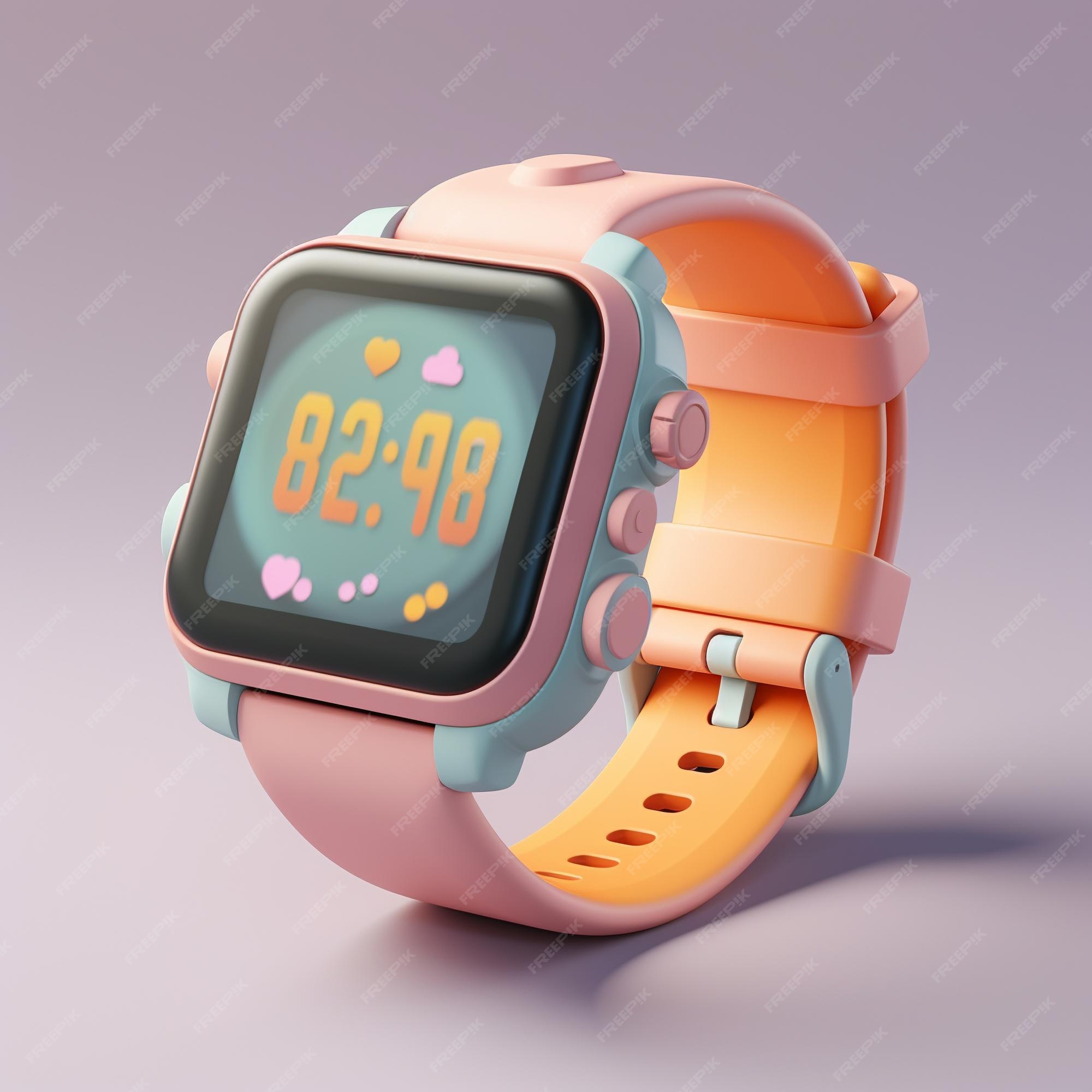 Foto de Smartwatch 3d Com Mensagem Hello E Notificação De Bolha De Fala  Aplicativo Para Comunicação Dispositivo Portátil Relógio De Pulso Realista  Ícone De Design Criativo De Desenho Animado Isolado Em Fundo