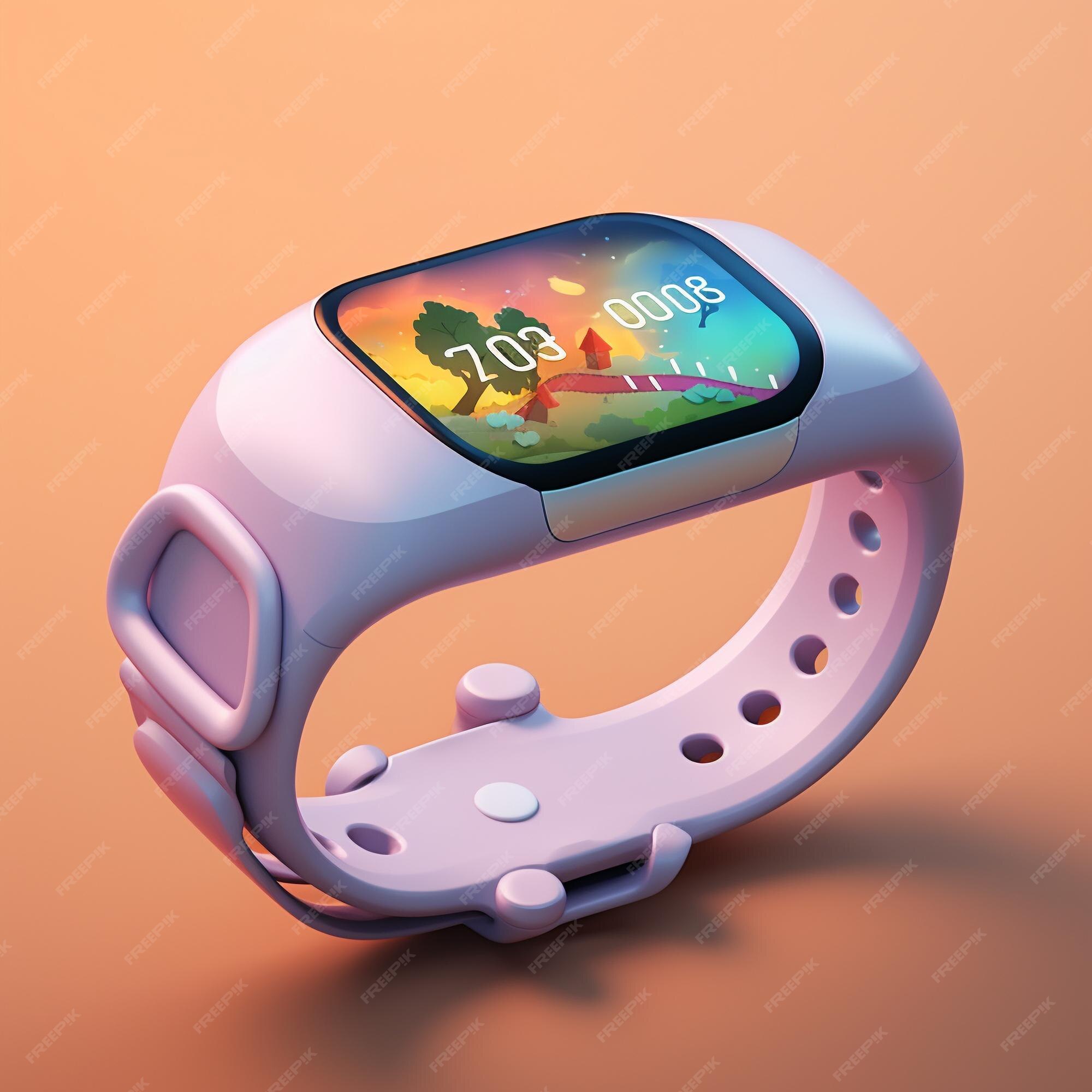 Foto de Smartwatch 3d Com Mensagem Hello E Notificação De Bolha De Fala  Aplicativo Para Comunicação Dispositivo Portátil Relógio De Pulso Realista  Ícone De Design Criativo De Desenho Animado Isolado Em Fundo