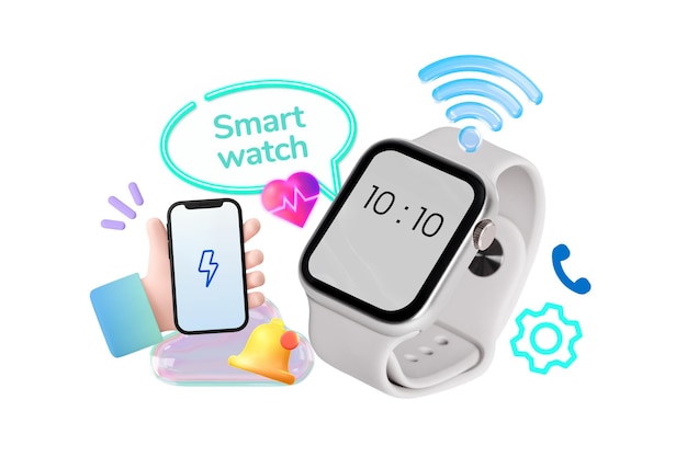 Smartwatch png collage remix de fondo transparente que se muestra en la imagen de abajo