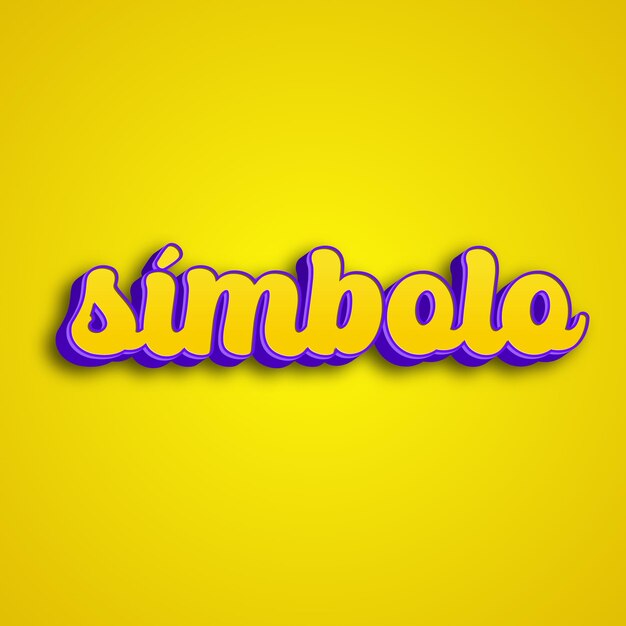 Smbolo tipografía diseño 3D amarillo rosa blanco fondo foto jpg