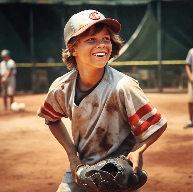 Smile Boy Softballspieler