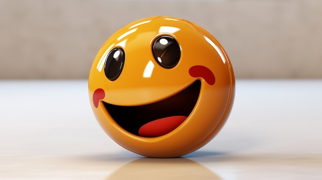 Smile Smiling Face Emoji Ein gelbes Gesicht mit lächelnden Augen Spaß und glückliche Emotionen