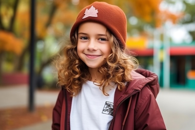 Smiley-Mädchen im Skatepark