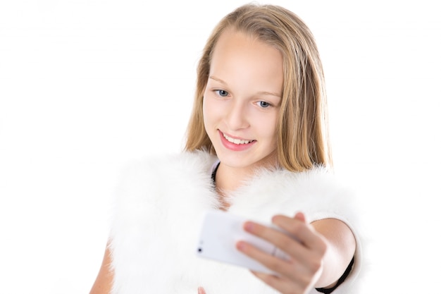 Smiling Student eine selfie Einnahme