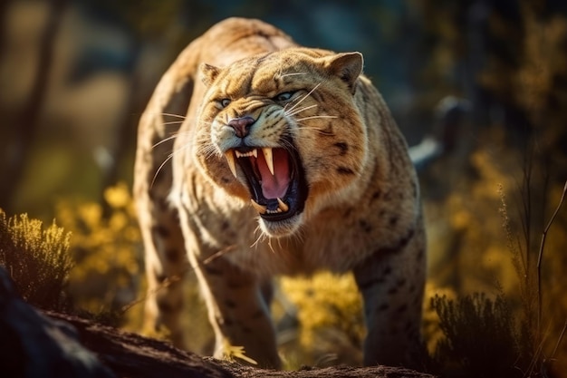 Smilodon gato dientes de sable smilodon animal extinto