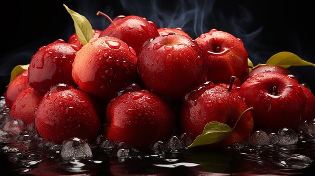 Smoke_covering_pile_of_ripejuicy_apples_with_water