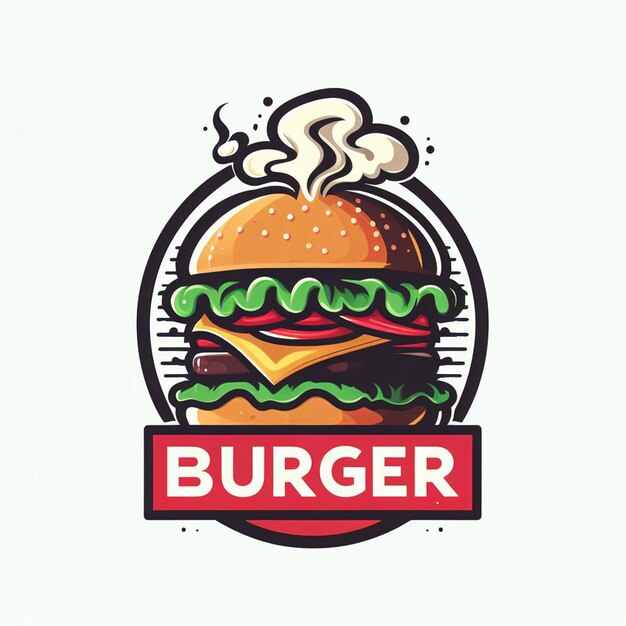 Smokey Tasty Burger Logo auf weißem Hintergrund