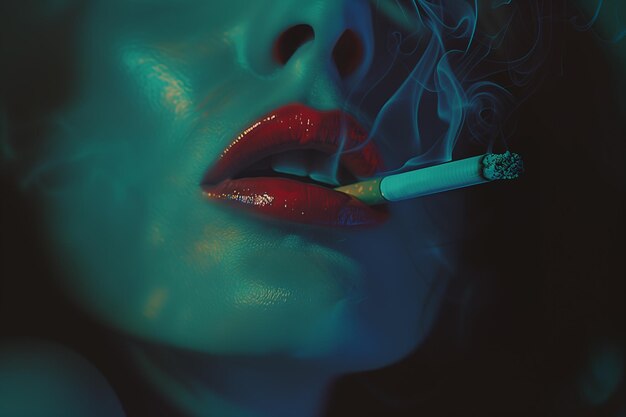Smoky susurra el diálogo silencioso de una mujer con un cigarrillo