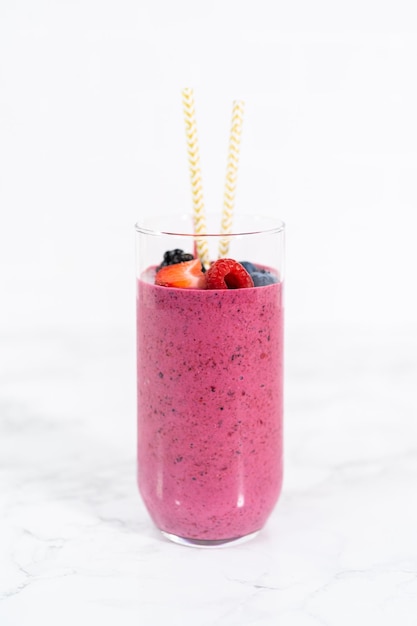 Smoothie de bayas mezclado