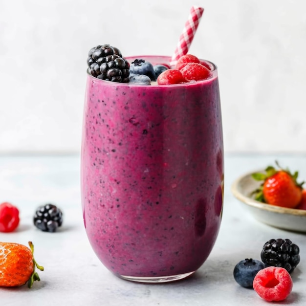 Smoothie de bayas rico en antioxidantes