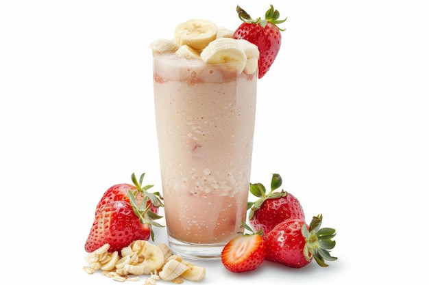 Smoothie de banana e morango