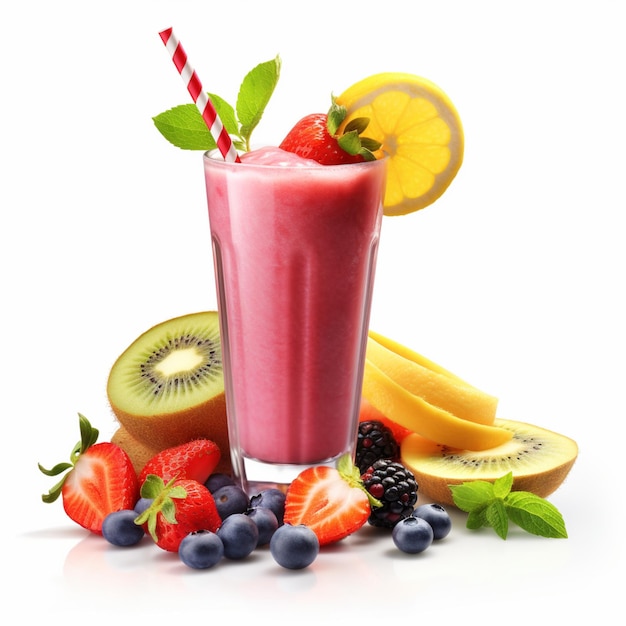 Smoothie de melancia com frutas