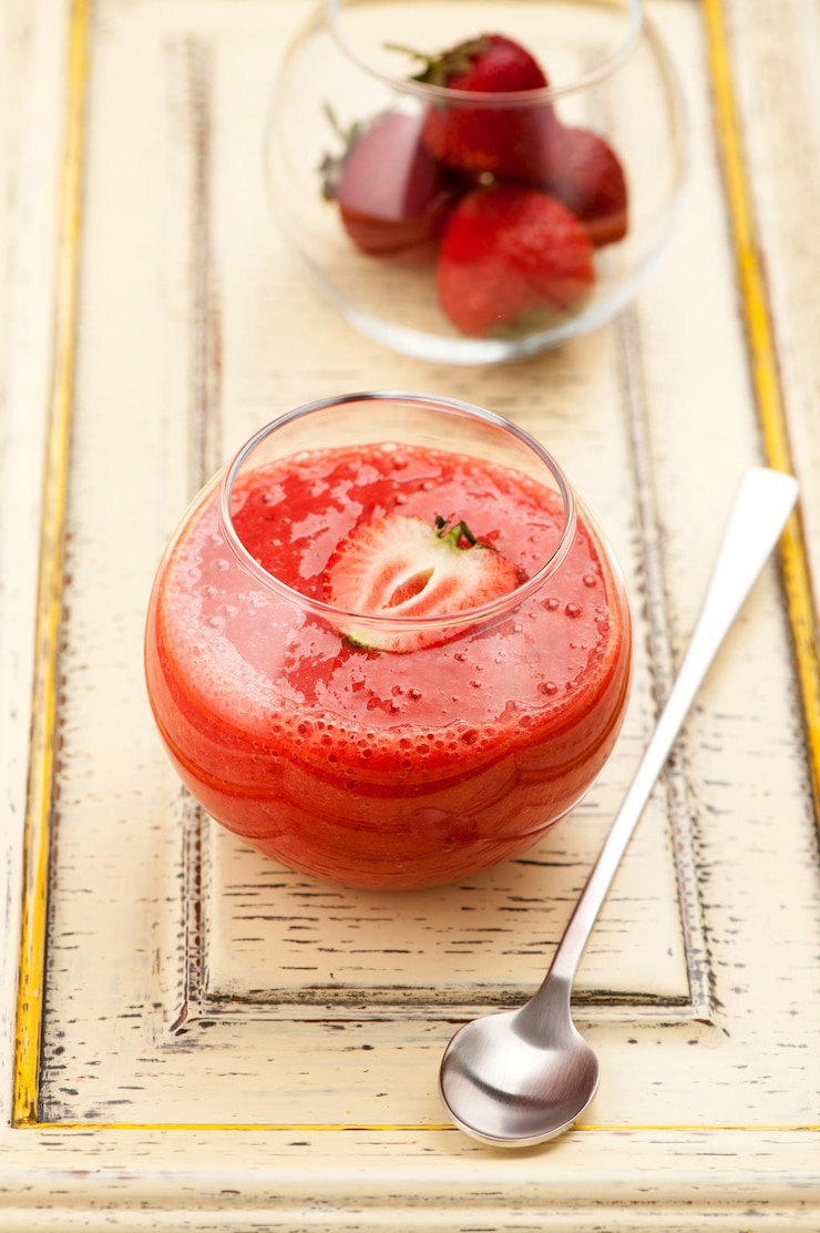 Foto smoothie de morango