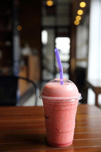 Foto smoothie de morango