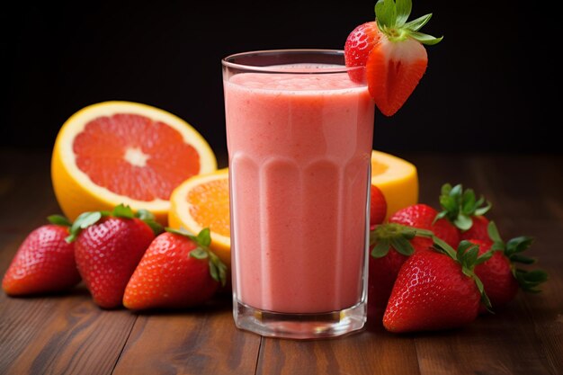 Smoothie de fresa y pomelo