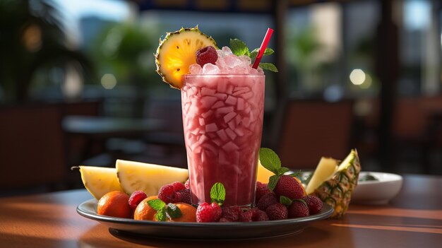 Foto smoothie de frutas de cerca