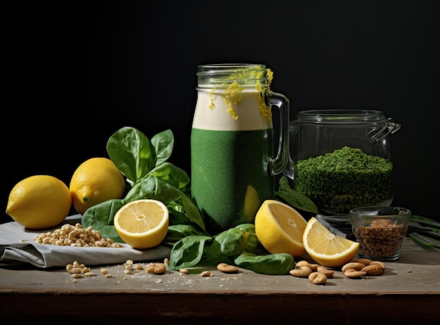 Smoothie orgânico verde