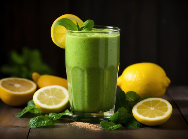 Smoothie orgânico verde