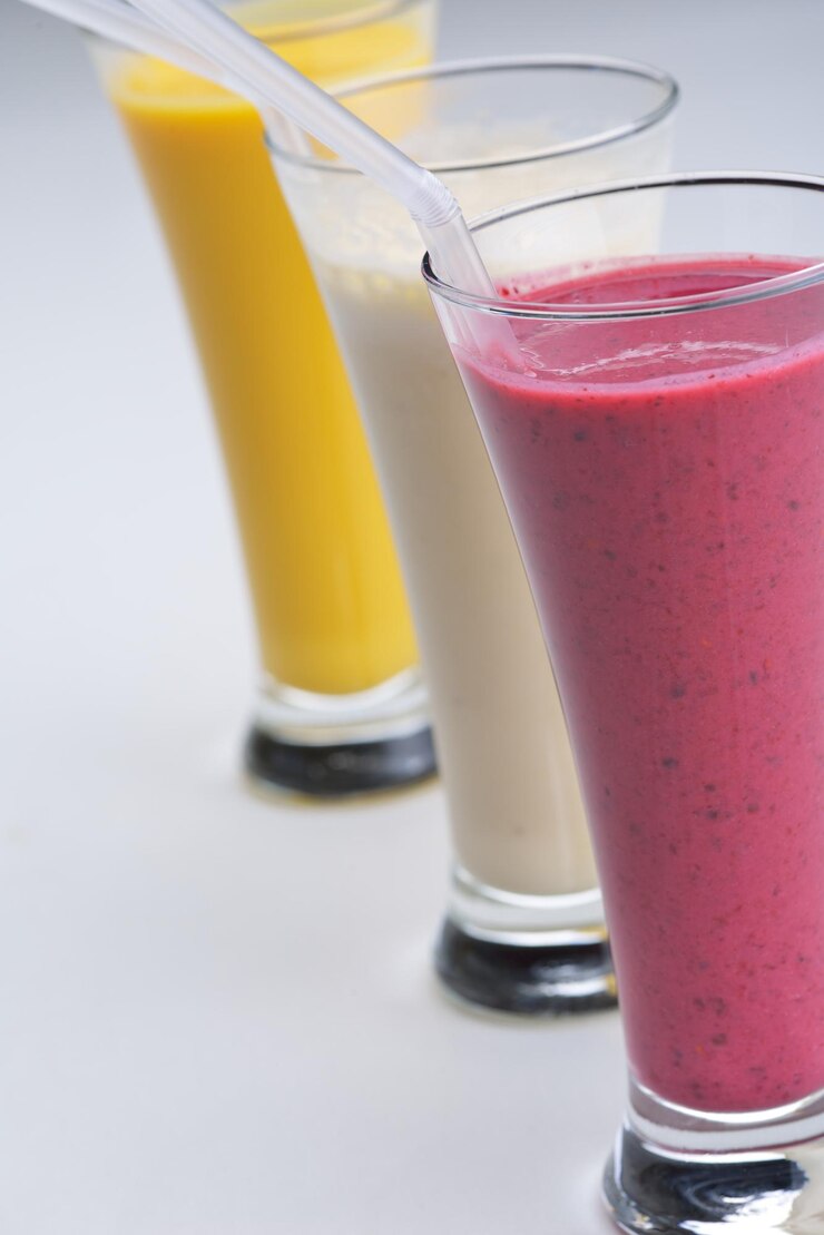 Foto smoothies isolado shake bebida fruta saudável