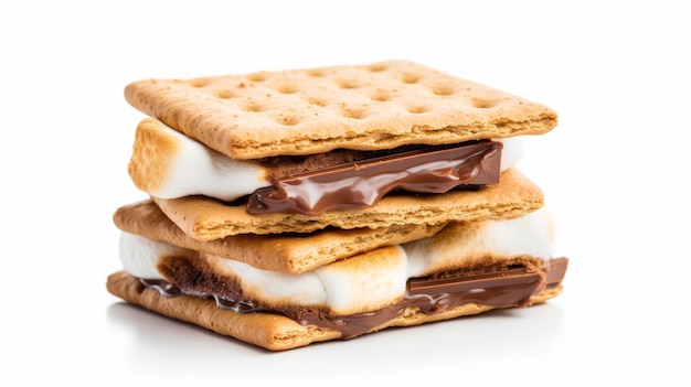 Smores aislados sobre un fondo blanco