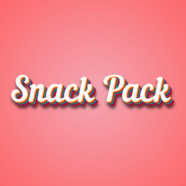 Foto snack pack text-effekt foto-bild cool