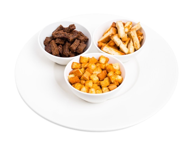 Snack variado de platos duros