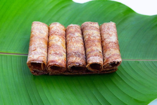 Snacks de banana seca ao sol