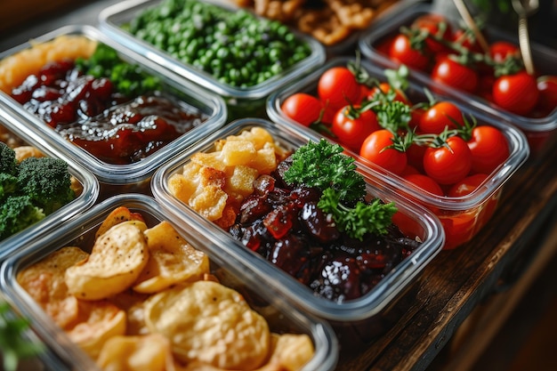 Snacks in einem Behälter professionelle Werbe-Food-Fotografie